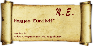 Megyes Euniké névjegykártya